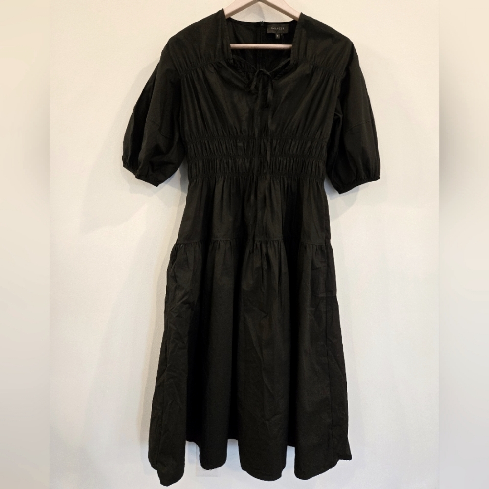 Gracia Black Midi Dress